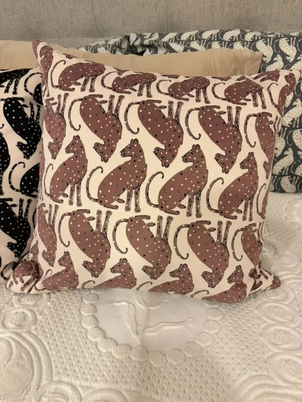 Anthropologie Cecily Feline Velvet Jaguar / Cheetah Throw Pillow